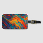Volcanic Color Flow Texture ラゲッジタグ (正面横)