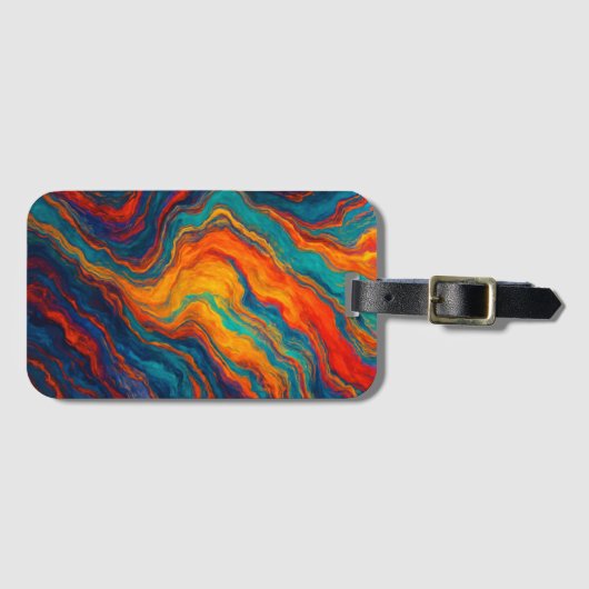 Volcanic Color Flow Texture ラゲッジタグ (正面横)