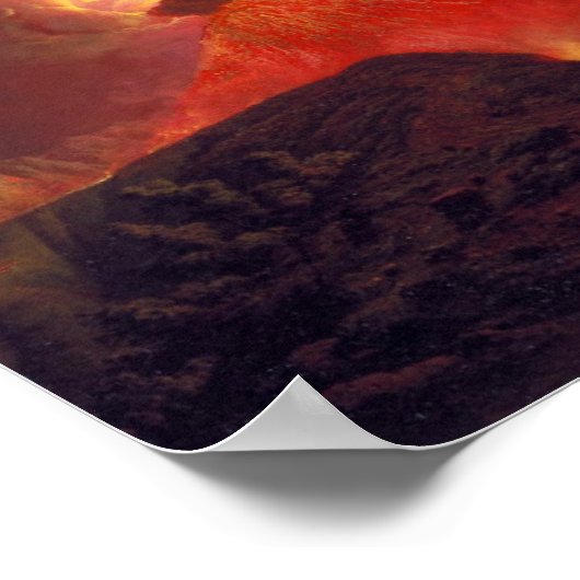 Volcanic Eruption of Mount Vesuvius (Live Volcano) ポスター (角)