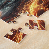 Volcanic Mermaid Lava Ocean Fantasy Art ジグソーパズル (側面)