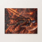 Volcanic Planet Alien Warrior Puzzle ジグソーパズル (横)