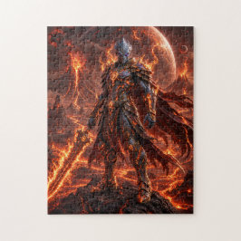 Volcanic Planet Alien Warrior Puzzle ジグソーパズル
