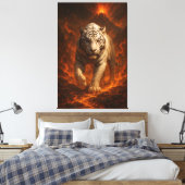  Volcanic White Tiger Premium Wall Art – Fine Art  キャンバスプリント (インサイチュ (寝室))
