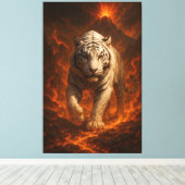  Volcanic White Tiger Premium Wall Art – Fine Art  キャンバスプリント (インサイチュ (ウッドフロア))