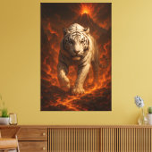  Volcanic White Tiger Premium Wall Art – Fine Art  キャンバスプリント (インサイチュ (リビング))