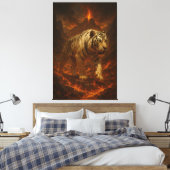 Volcanic White Tiger Premium Wall Art – Fine Art C キャンバスプリント (インサイチュ (寝室))