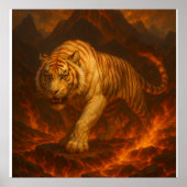 Volcanic White Tiger Premium Wall Art – Fine Art C ポスター (正面)