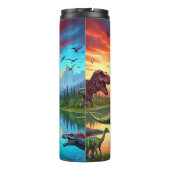 Volcano Eruption Dinosaurs Prehistoric Lake タンブラー (裏面)