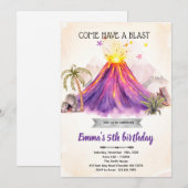 Volcano girl theme party Invitation 招待状 (正面/裏面)