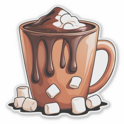 Volcano Hot Chocolate Dream Mug sticker シール (正面)