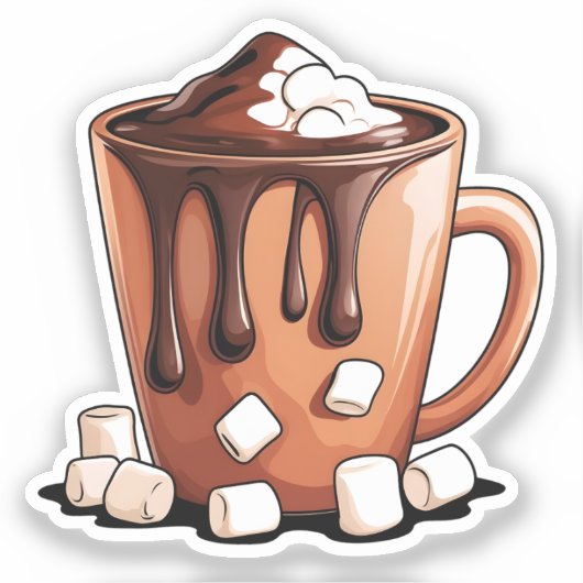 Volcano Hot Chocolate Dream Mug sticker シール (正面)
