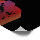 Volcano Silhouette ポスター (角)