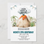 Volcano theme party Invitation 招待状 (正面)
