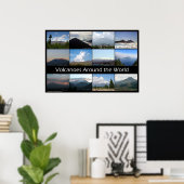 Volcanoes Around the World ポスター (ホームオフィス)