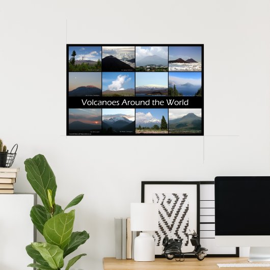 Volcanoes Around the World ポスター (ホームオフィス)