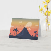 Volcanomain Mountainシーンデザイナ カード (黄色い花)