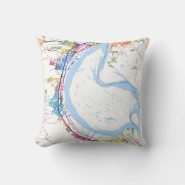 Volgograd Russia City Map クッション