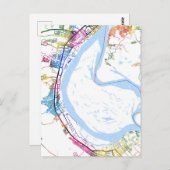 Volgograd Russia City Map ポストカード (正面/裏面)