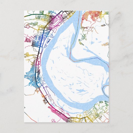 Volgograd Russia City Map ポストカード (正面)