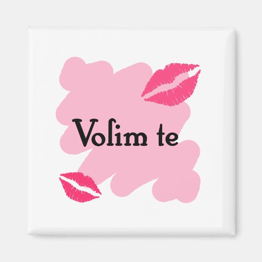 Volim te – セルビア語I love you マグネット (正面)