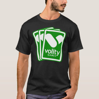 Volityのゲームファンのロゴの黒T Tシャツ