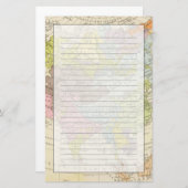 VolkerkarteフォンAsien -アジアの地図 便箋 (正面/裏面)