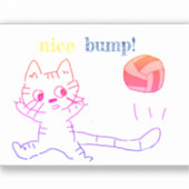 vollayball catステッカー2 シール (正面)