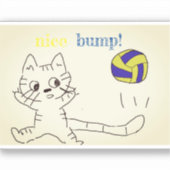 vollayball catステッカー3 シール (正面)