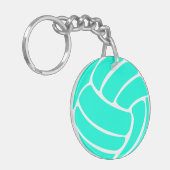 Volleball Keychain w/Nameターコイズ キーホルダー (正面左)