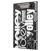 Volley、ブラック&ダークグレーのストライプ クリップボード (左)