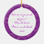 VolleyBallオーナメントPersonalize Digger セラミックオーナメント (裏面)