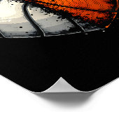 Volleyball Basketball Ball Heart Srts Lover Valent ポスター (角)