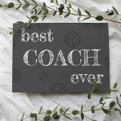 Volleyball Best Coach Ever Chalkboard サンキューカード