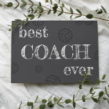 Volleyball Best Coach Ever Chalkboard