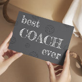 Volleyball Best Coach Ever Chalkboard サンキューカード