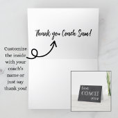 Volleyball Best Coach Ever Chalkboard サンキューカード