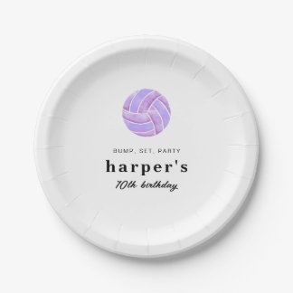 Volleyball Birthday Paper Plate ペーパープレート