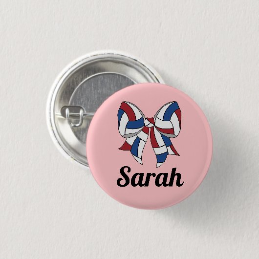 Volleyball Bow Button 缶バッジ (正面&裏面)