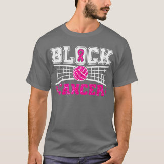 Volleyball Breast Cancer Awareness Block Out Cance Tシャツ