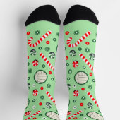 Volleyball Christmas Holiday Gifts Socks ソックス (上部)