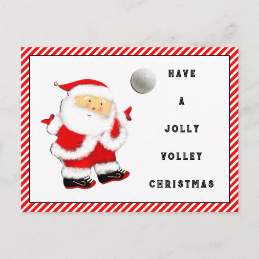 Volleyball Christmas Holiday Postcard シーズンポストカード (正面)