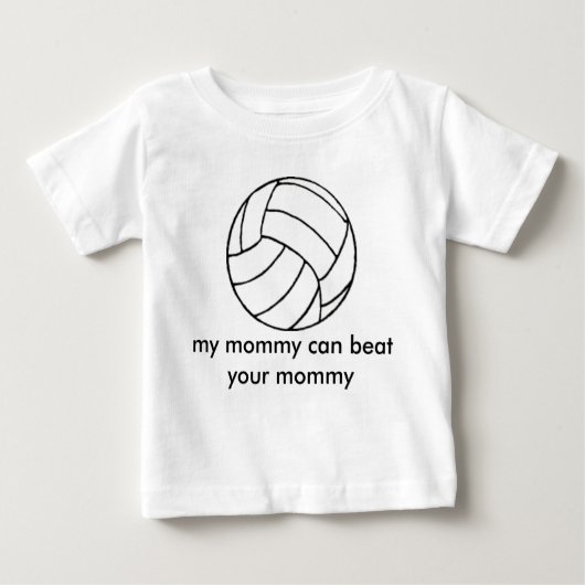 volleyball_clipart_ball [1]、私のお母さん… yを打つことができます ベビーTシャツ (正面)