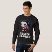 Volleyball coach  cute panda girl volleyball スウェットシャツ (正面フル)