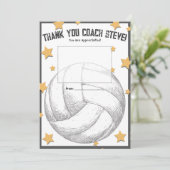 Volleyball coach gift card holder thank you 招待状 (スタンド正面)