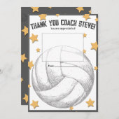 Volleyball coach gift card holder thank you 招待状 (正面/裏面)