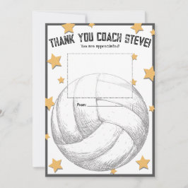 Volleyball coach gift card holder thank you 招待状