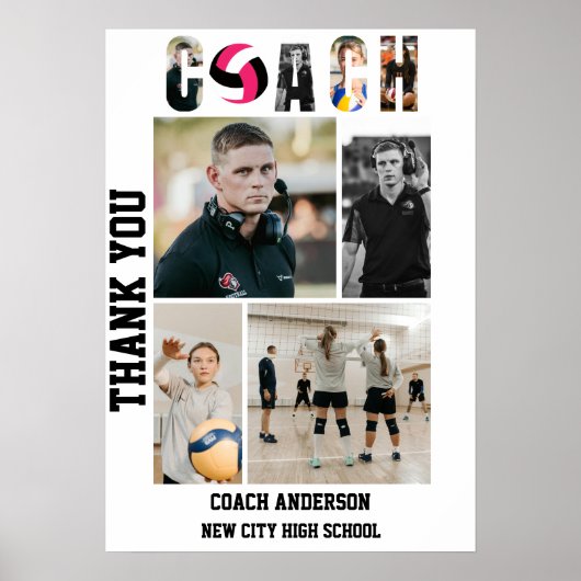 Volleyball Coach Senior Night Graduation  ポスター (正面)