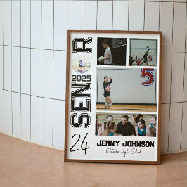 Volleyball Custom Senior Night Picture ポスター