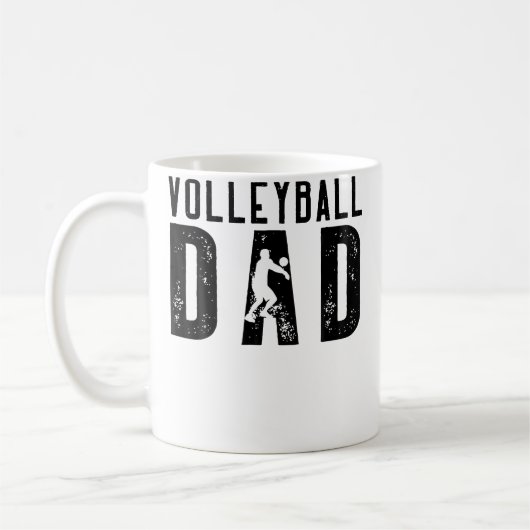 Volleyball Dad For Men Family Matching Funny Volle コーヒーマグカップ (左)