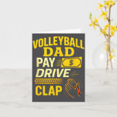 Volleyball Dad - Funny Proud Father Player  カード (黄色い花)